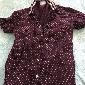 Purple button down shirt